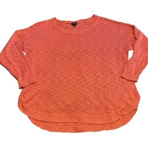 Torrid Plus Size Coral Orange Lightweight Knit Hi-Low Sweater Size 4/4X